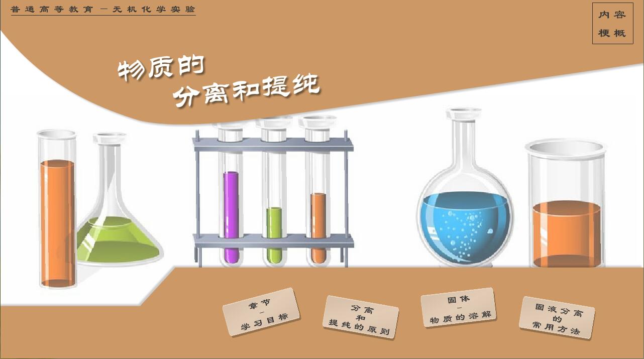 高等教育学-无机化学实验-物质的分离和提纯flash课件（16:9）