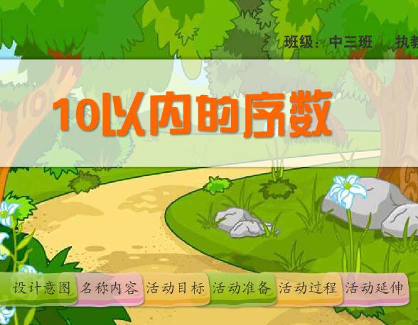 幼儿园教育教学《10以内的序数》flash教学课件