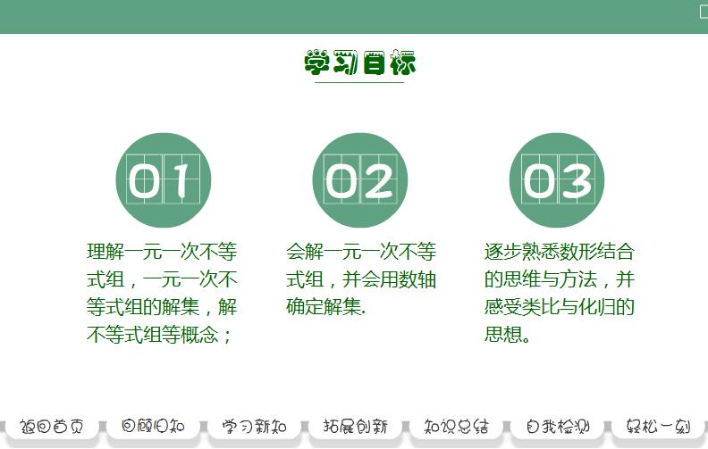 初中数学教学《一元一次不等式组》flash教学课件