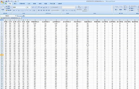 新高考改革等级赋分excel函数实现转换，对应最终分数段：30、41、56、71、85、100