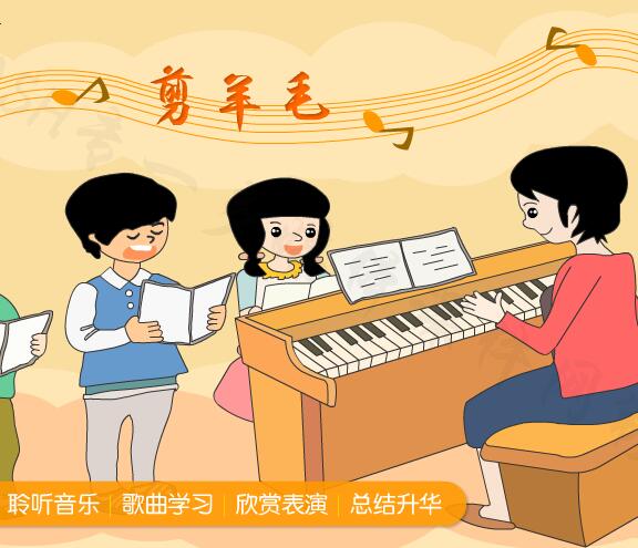 人音版小学音乐三年级下册第六课《剪羊毛》flash教学课件