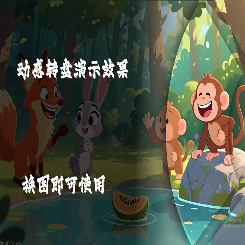 PPT2024及以上版本 动感转盘演示效果 换图即可使用