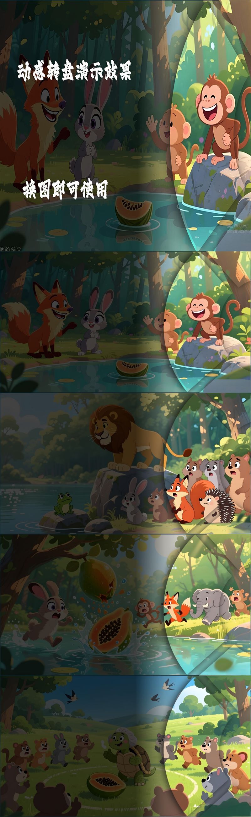 PPT2024及以上版本 动感转盘演示效果 换图即可使用